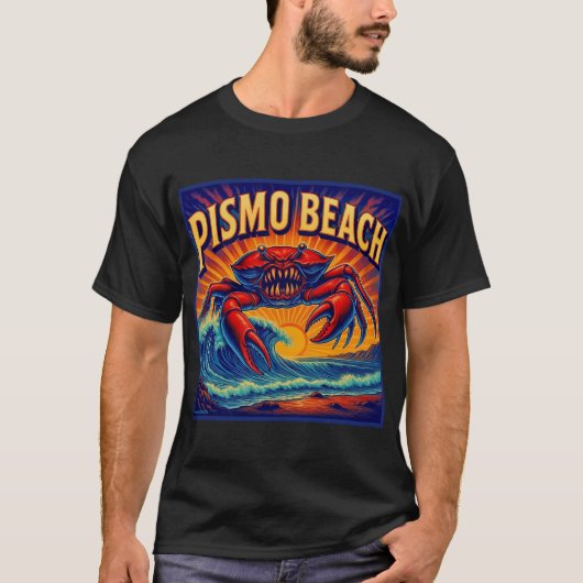 T-SHIRT PISMO BEACH CRAB MONSTER TEE. (Devant)