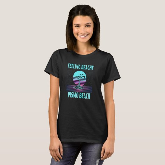 T-shirt Pismo Beach Vacances Cool Palm Tree (Devant entier)