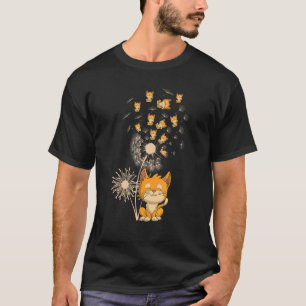 T-shirt Pissenlit Animal Compagnon Chat Floral Mignon Pro