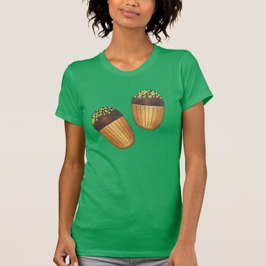 T-shirt Pistachio Madeleines Pâtisseries françaises Baker (Devant)