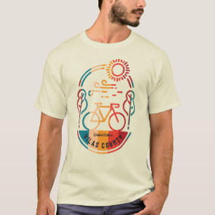 T-shirt Piste cyclable du comté de Retro Vilas.