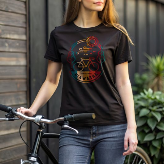 T-shirt Piste cyclable Retro Hiawatha
