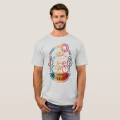 T-shirt Piste cyclable Retro Slickrock (Devant entier)