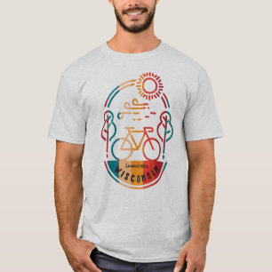 T-shirt Piste cyclable Retro Wisconsin