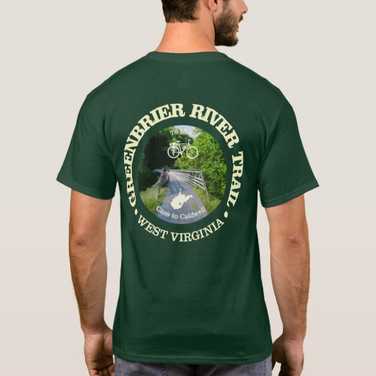 T-shirt Piste de la rivière Greenbrier (cyclisme c) (Dos)