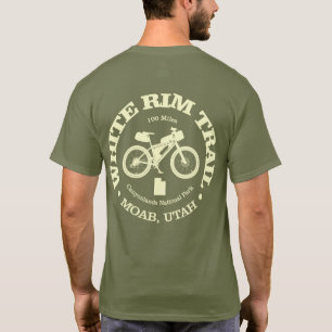 T-shirt Piste de rebord blanc (cyclisme)