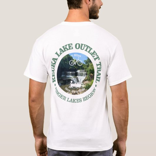 T-shirt Piste de sortie du lac Keuka (cyclisme c) (Dos)