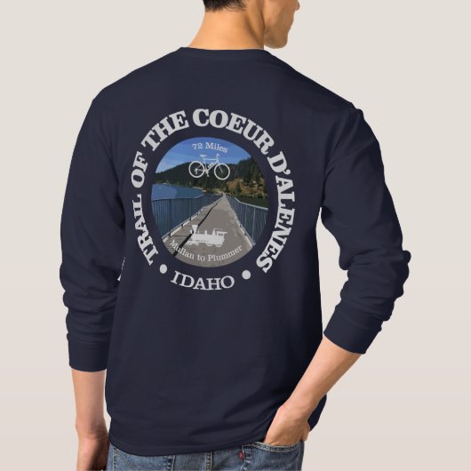 T-shirt Piste du Coeur d'Alene (vélo c) (Dos)