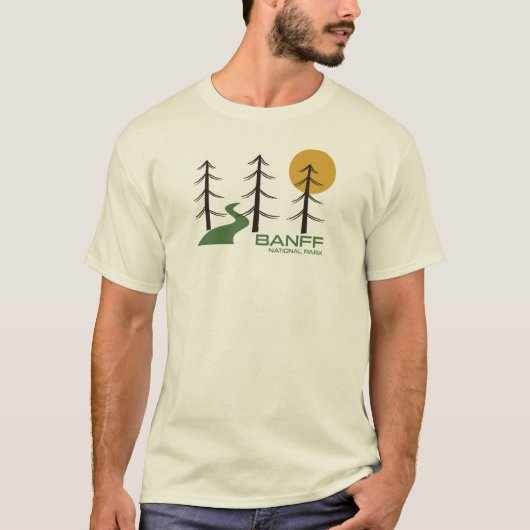 T-shirt Piste du parc national Banff (Devant)