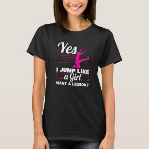 T-shirt Piste Et Champ Long Sauter Comme Une Fille Femmes