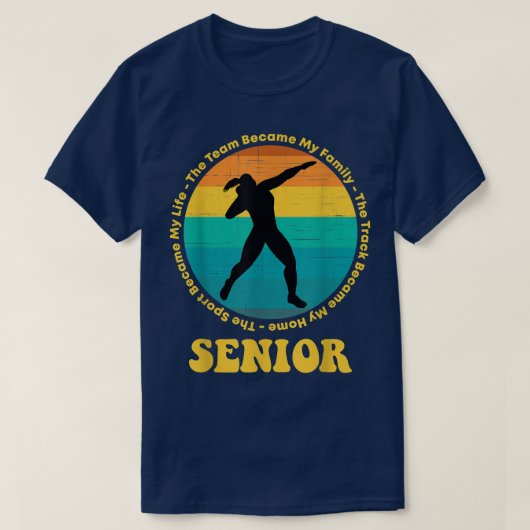T-shirt Piste et champ Senior Night Shot Put Thrower T-Sh (Design devant)