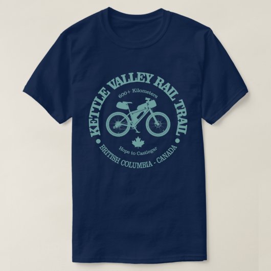 T-shirt Piste ferroviaire Kettle Valley (cyclisme) (Design devant)