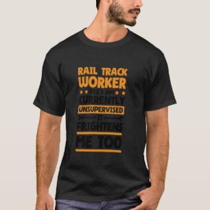 T-shirt Piste ferroviaire non surveillée Conception de la