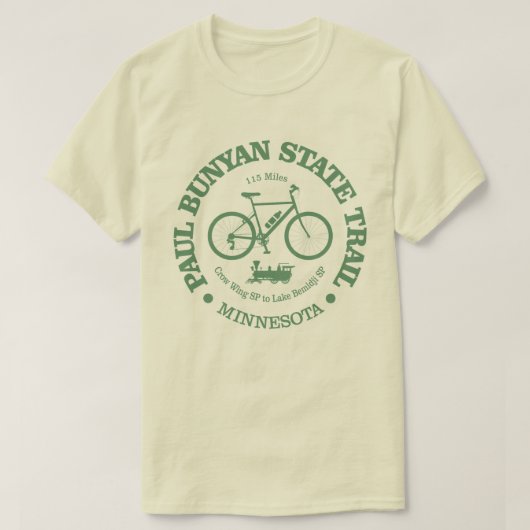 T-shirt Piste Paul Bunyan (cyclisme) (Design devant)