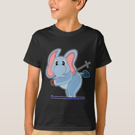 T-shirt Pistes de ski Elephant Ski (Devant)