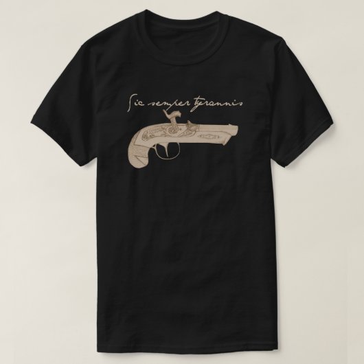 T-shirt Pistolet de Derringer - la mort aux tyrans (Design devant)