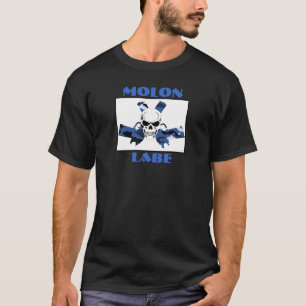 T-shirt Pistolets et crâne foncés de Molon Labe du T-shi