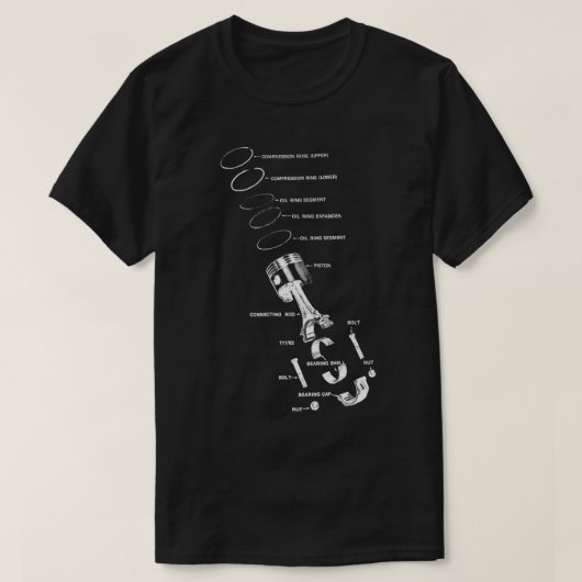 T-shirt Piston moteur (Design devant)