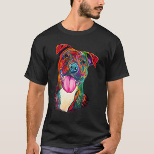 T-shirt Pit Bull Artistique Funny Pibble Cute Sweet Gift B