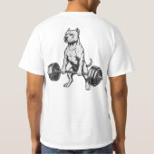 T-shirt Pit Bull de Force Soulève des Poids (Dos)