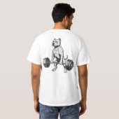 T-shirt Pit Bull de Force Soulève des Poids (Dos entier)