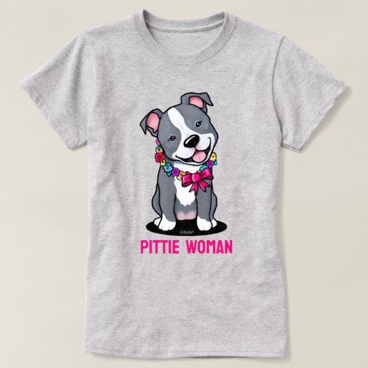 T-shirt Pit Bull Dog Maman (Design devant)