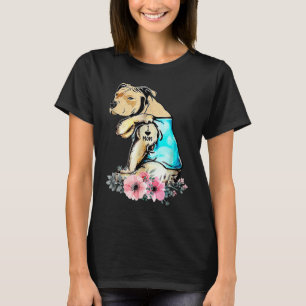 T-shirt Pit Bull Drôle J'aime Maman Tatouage Fête des Mère