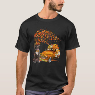 T-shirt Pit Bull Drôle Portant un Chapeau Tombe d'un Arbre