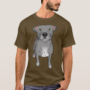 T-shirt Pit Bull Gris, Pit Bull Gris, Amoureux de Pit Bull