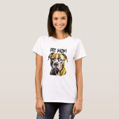 T-shirt Pit Bull Maman | AMOUREUX DES CHIENS (Devant entier)