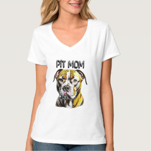 T-shirt Pit Bull Maman   AMOUREUX DES CHIENS