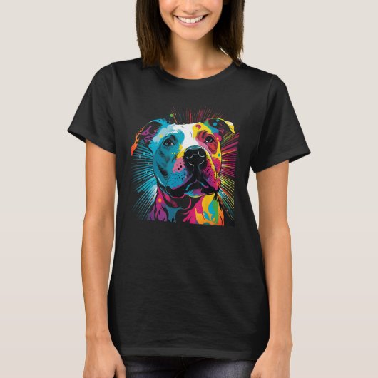 T-shirt Pit Bull pitbull Artistic  Pibble (Devant)