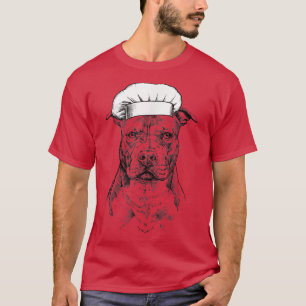 T-shirt Pit Bull Pittie Dog Cook Chef Funny Cooking
