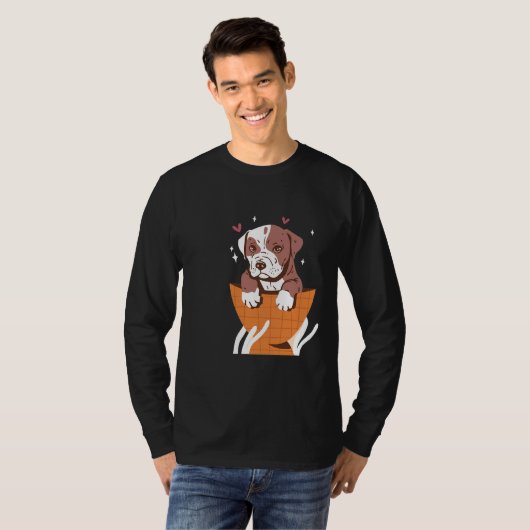 T-shirt Pit Bull Puppy Affectueux (Devant entier)