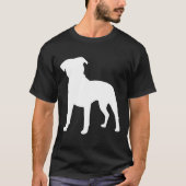 T-shirt Pit Bull Silhouette Chemise Funny Mignonne Chien P (Devant)