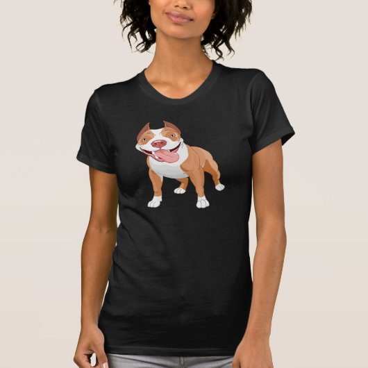 T-shirt Pit Bull Souriant Heureux (Devant)