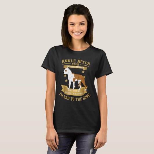 T-shirt Pit Bull Terrier Pitbull Chiens Pups Im Mauvais À  (Devant entier)