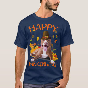 T-shirt Pit Bull Turkey Funny Thanksgiving Dogs