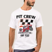 T-shirt Pit Crew Anniversaire Fête Thème Course Voitures C (Devant)