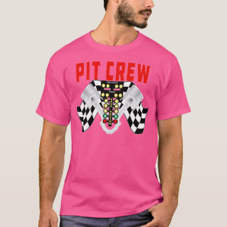 T-shirt Pit Crew avec drapeau de course Racing Tree et Pis