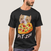 T-shirt Pit-zza ! Pit Bull & Pizza (Devant)