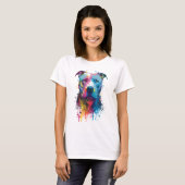 T-shirt Pitbull américain - Graffiti Ink Splash (Devant entier)