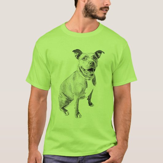 T-shirt Pitbull amical (Devant)