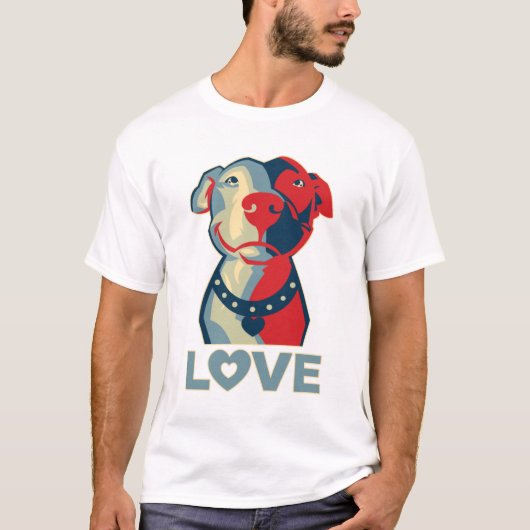 T-shirt Pitbull - AMOUR (Devant)