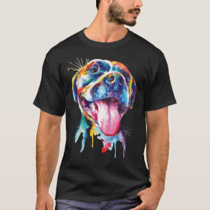 T-shirt Pitbull Artisan Colorful Chien race Pit Bull Splas