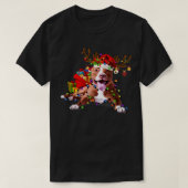 T-shirt Pitbull Chien amusant Pitbull Reindeer de Noël Chr (Design devant)