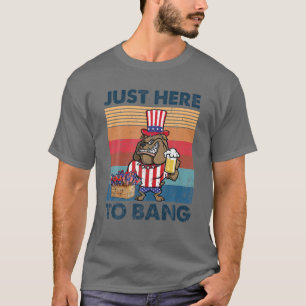 T-shirt Pitbull Chien Juste Ici Pour Bang Firework Boire B