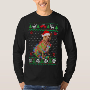 T-shirt Pitbull Chien louche Noël Chien chiot