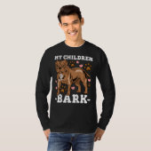T-shirt Pitbull Chien Papa maman (Devant entier)