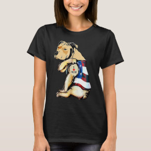 T-shirt Pitbull Chien Tattoo I Love Maman's Day